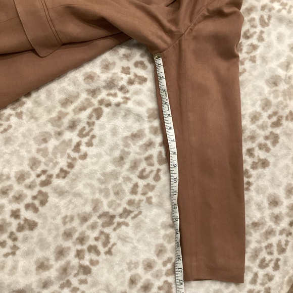 Abercrombie & Fitch Ladies Camel Linen-Blend Single-Breasted Blazer, Size S - Picture 9 of 10